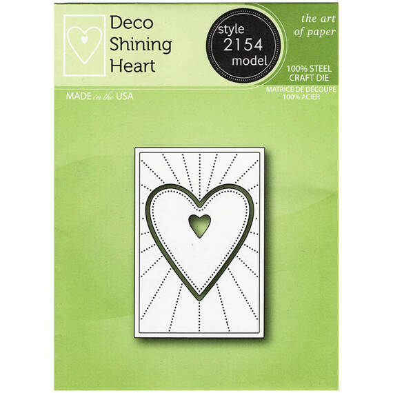 Stanzform Präge Stanzschablone Cutting Die - Poppystamps - Deco Shining Heart Rahmen