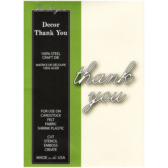 Stanzform Präge Stanzschablone Cutting Die - Poppystamps - Dekor Thank You 1314 - Aufschrift