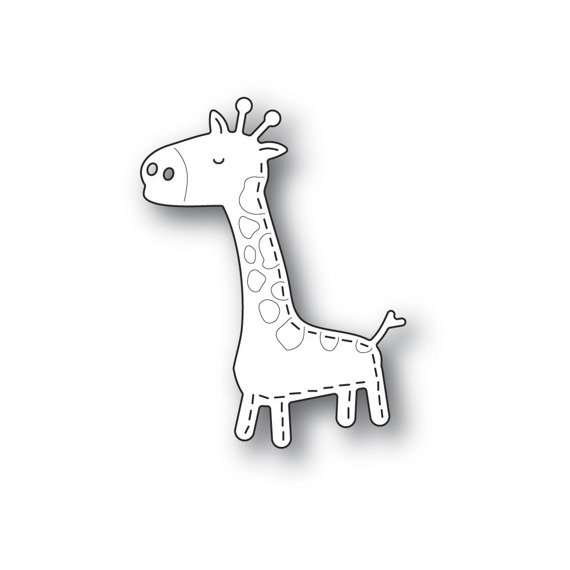 Stanzform Präge Stanzschablone Cutting Die - Poppystamps - Giraffe Zwerggiraffe