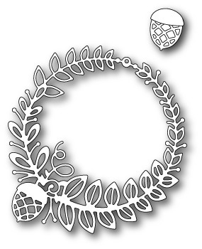 Stanzform Präge Stanzschablone Cutting Die - Poppystamps - Grendon Wreath 