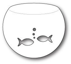 Stanzform Präge Stanzschablone Cutting Die - Poppystamps - Life in A Fishbowl Aquarium, Fische