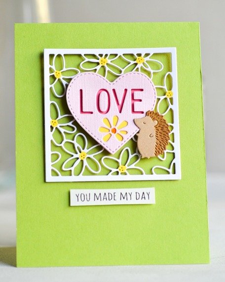 Stanzform Präge Stanzschablone Cutting Die - Poppystamps - Love Heart 