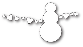 Stanzform Präge Stanzschablone Cutting Die - Poppystamps - Snowman Love