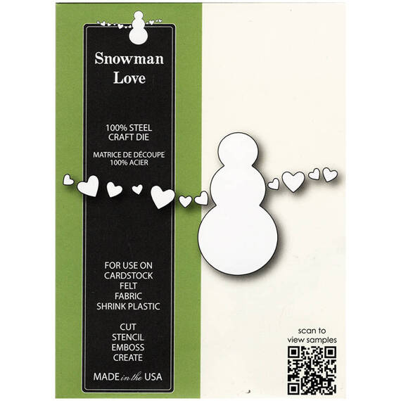 Stanzform Präge Stanzschablone Cutting Die - Poppystamps - Snowman Love