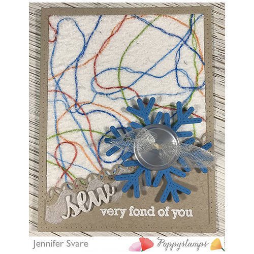 Stanzform Präge Stanzschablone Cutting Die - Poppystamps - Stitched Alpine Snowflakes