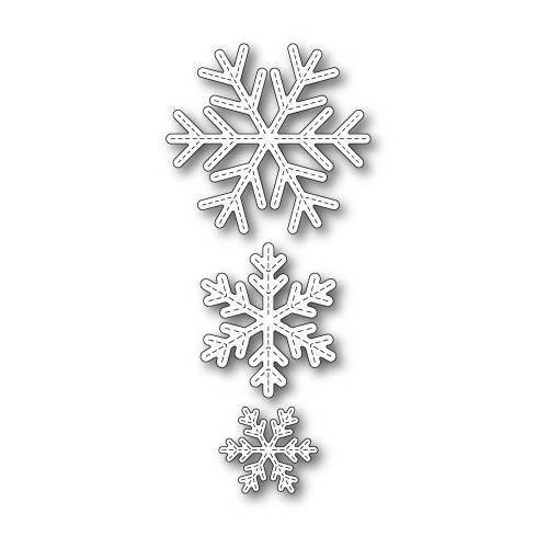 Stanzform Präge Stanzschablone Cutting Die - Poppystamps - Stitched Alpine Snowflakes