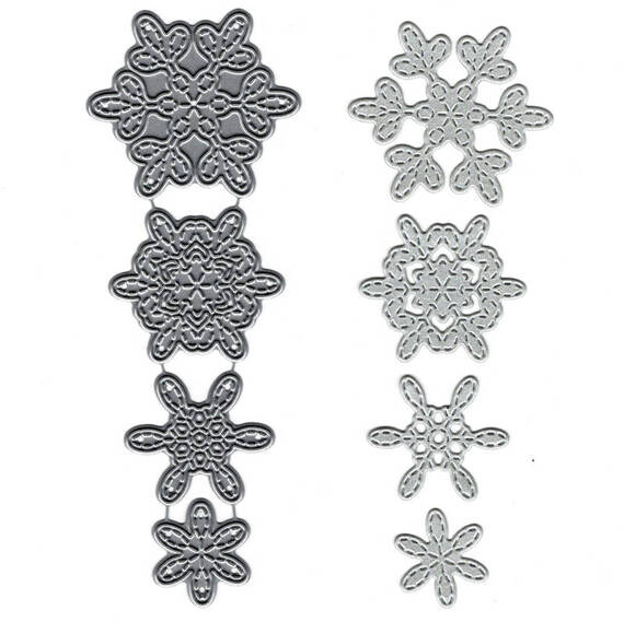 Stanzform Präge Stanzschablone Cutting Die - Poppystamps - Stitched Evangeline Snowflakes