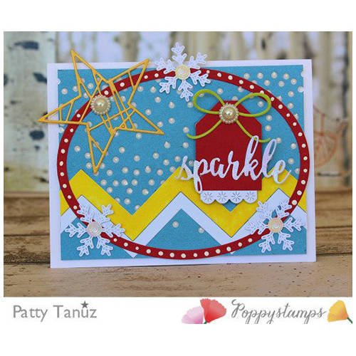 Stanzform Präge Stanzschablone Cutting Die - Poppystamps - Stitched Evangeline Snowflakes