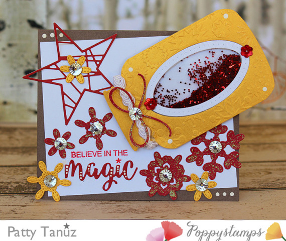 Stanzform Präge Stanzschablone Cutting Die - Poppystamps - Taglet and Bow - Tag, Schleife