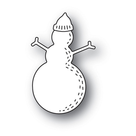 Stanzform Präge Stanzschablone Cutting Die - Poppystamps - Whittle Snowman Schneemann