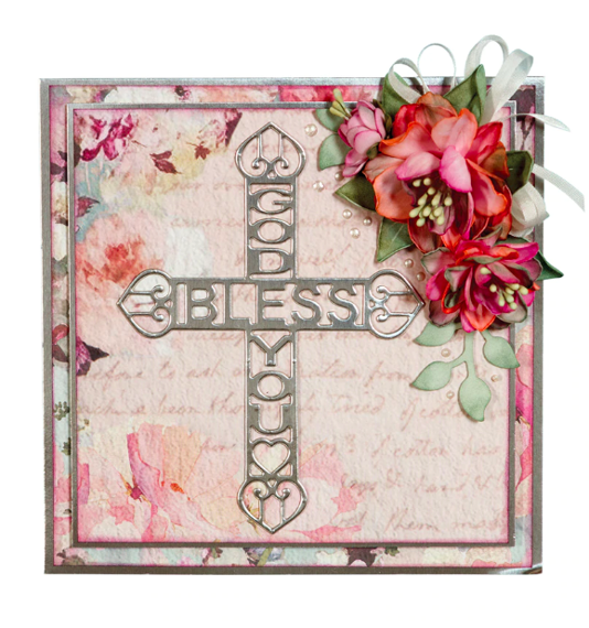 Stanzform Präge Stanzschablone Cutting Die - Spellbinders - Thoughtful Expressions-Gott segne dich Kreuz