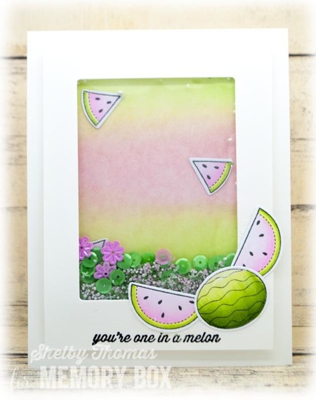 Stanzform Präge Stanzschablone Cutting Die + Stempel - Danksagung Melone - Wassermelone