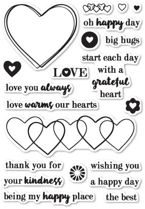 Stanzform Präge Stanzschablone Cutting Die + Stempel - Poppystamps - Grateful Heart 