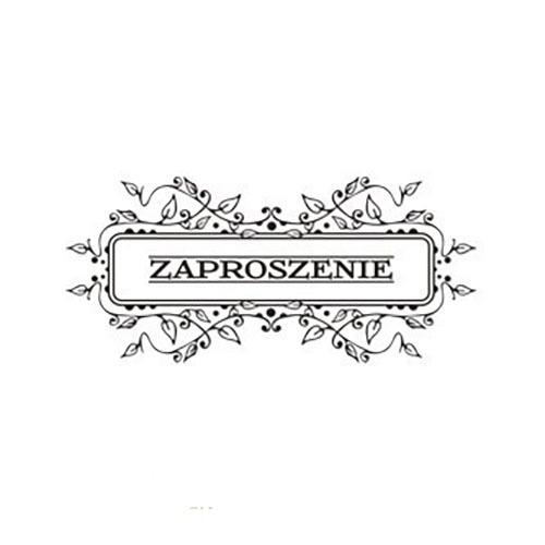Stempel - Rahmen "Blätter" rechteckig ZAPROSZENIE - AGATERIA 7822935