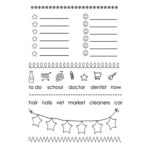 Stempel SRM Transparent Stempel Motivstempel Clear Stamp - Banner planner