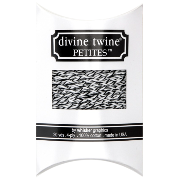 Sznurek Black Licorice Divine Twine - 18,2m - Whisker Graphics - biało-czarny