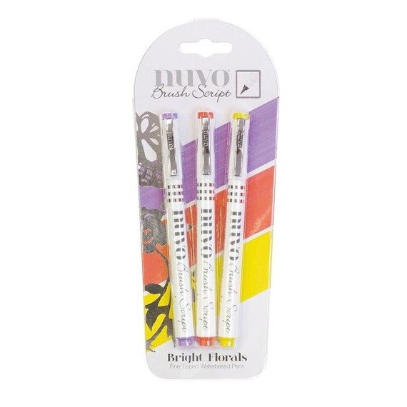 Tonic Nuvo Farb- und Kalligraphiemarker - Bright Florals