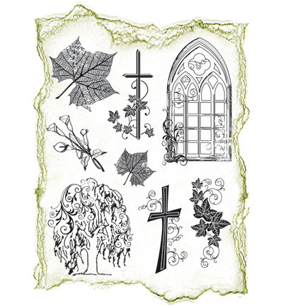 VIVA DECOR Transparent Stempeln Set Motivstempel Clear Stamps, Condolence Beileid