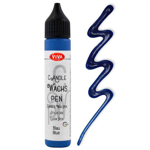 VIVA DECOR Wachs Pen - blau - Kerzenwachs-Stift