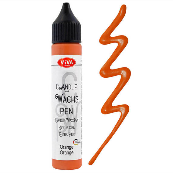 VIVA DECOR Wachs Pen - orange - Kerzenwachs-Stift