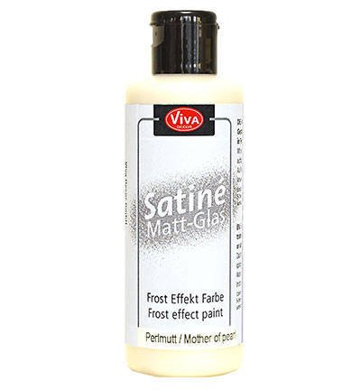 VIVA DEKOR - Satinierte Frost-Effektfarbe - Satine Matt Glas - Perle - 82 ml 