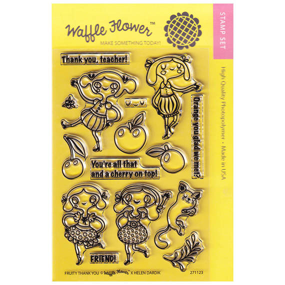 WAFFLE FLOWER - Transparent Acryl Stempel Motivstempel Clear Stamp - Fruity Thank You