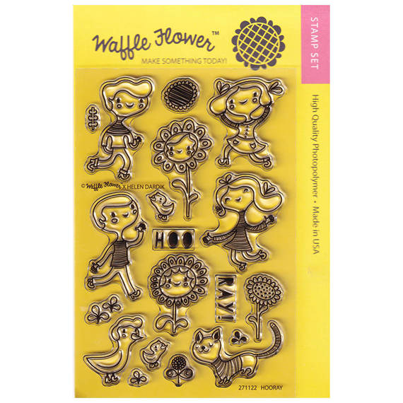 WAFFLE FLOWER - Transparent Acryl Stempel Motivstempel Clear Stamp - Hooray