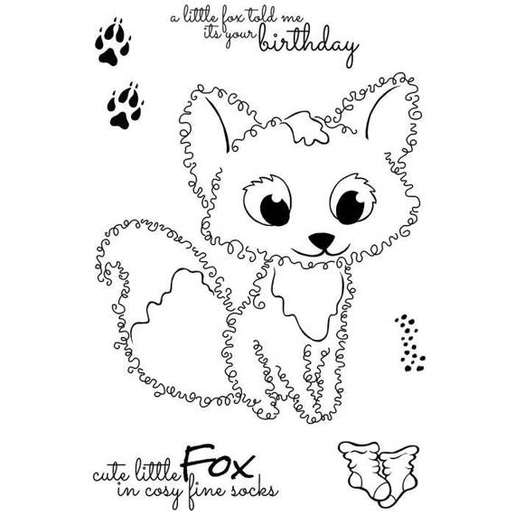 WOODWARE Transparent Stempeln Set Motivstempel Clear Stamps - Fuzzie friends Freddie fox 