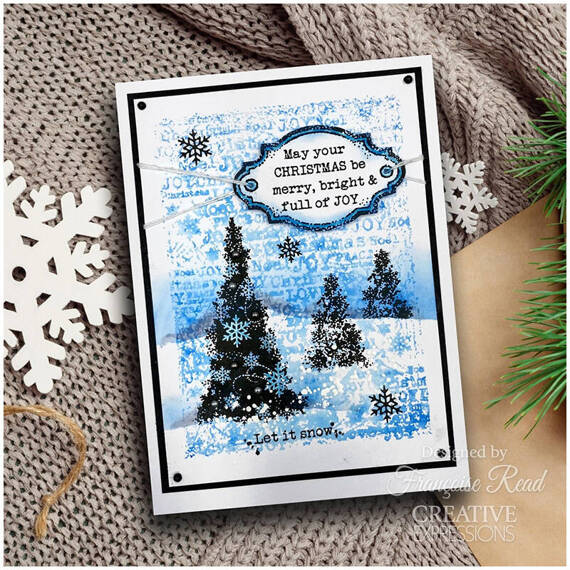 WOODWARE Transparent Stempeln Set Motivstempel Clear Stamps - Snow Frosted Tree Weihnachtsbaum