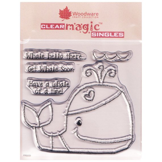 WOODWARE Transparent Stempeln Set Motivstempel Clear Stamps - Whale Hello, Liebe Wal 