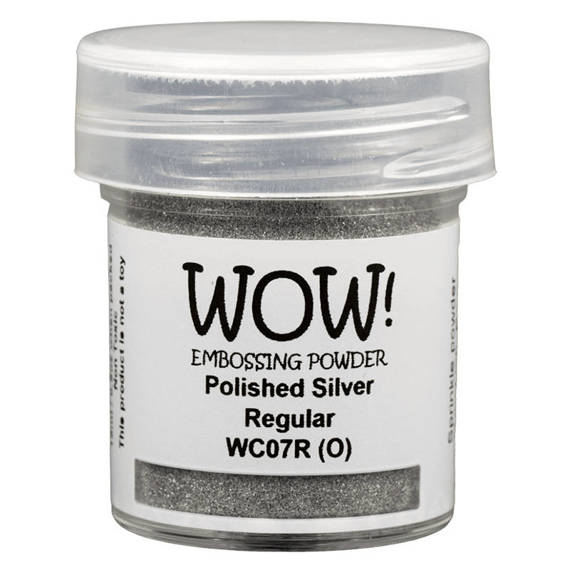 WOW! Embossing powder - Prägepulver - Metallics Polished Silver Regular Silber