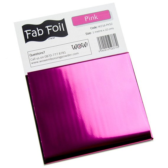 WOW Metallic Transfer Folie für Scrapbooking Decoupage 1mx10.1cm, Pink - rosa