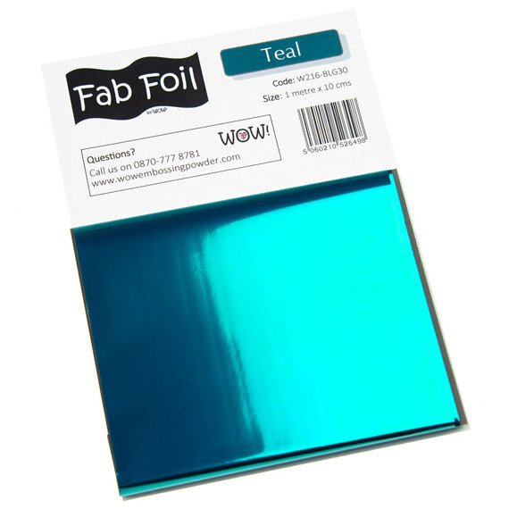 WOW Metallic Transfer Folie für Scrapbooking Decoupage 1mx10.1cm, Teal - Meeresfarbe