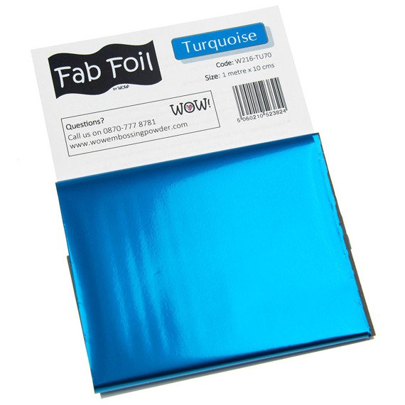 WOW Metallic Transfer Folie für Scrapbooking Decoupage 1mx10.1cm, Turquoise türkis