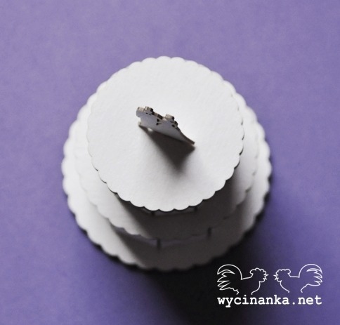 WYCINANKA -  3D-Hochzeitstorte, Braut und Bräutigam 