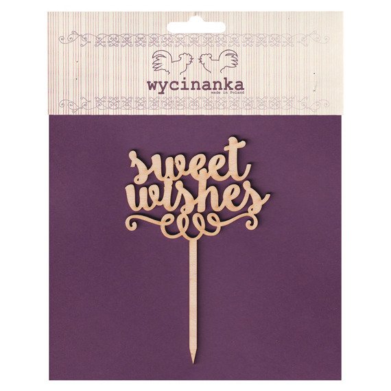 WYCINANKA - BEST WISHES - "Süße Wünsche" Topper aus Sperrholz 3mm CUTOUT