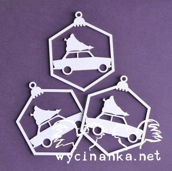 WYCINANKA - Dekorpappe Die Cut Chipboard - ALTERNATIVE FOR CHRISTMAS - Kugeln Muster 7