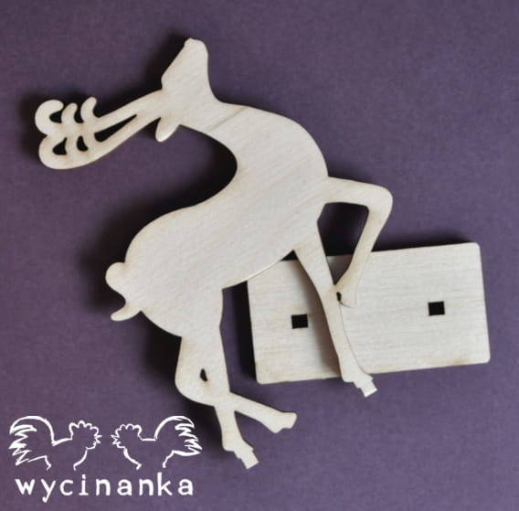 WYCINANKA - Stehendes Rentier, 3mm Sperrholz 
