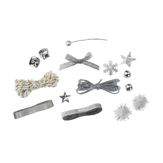 Weihnachtsschmuck-Set - silber