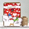  WHIMSY STAMPS Transparent Stempel Motivstempel Clear Stamp - Hearts Background - Hintergrund Herzen