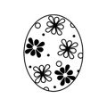 AGATAERIA - Transparent Stempel Motivstempel Clear Stamp - Easter egg ,Osterei 6 Blumen 