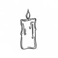 AGATERIA - Transparent Stempel Motivstempel - Candle,  Kerze