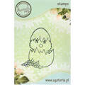 AGATERIA - Transparent Stempel Motivstempel Clear Stamp - Chicken in an egg ,Huhn im Ei