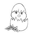 AGATERIA - Transparent Stempel Motivstempel Clear Stamp - Chicken in an egg ,Huhn im Ei