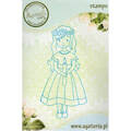 AGATERIA - Transparent Stempel Motivstempel Clear Stamp - Girl with a candle, Mädchen mit einer Kerze