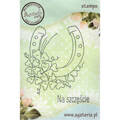 AGATERIA - Transparent Stempel Motivstempel Clear Stamp - Hufeisen + Untertitel PL