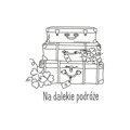 AGATERIA - Transparent Stempel Motivstempel Clear Stamp - Reisekoffer + Untertitel PL