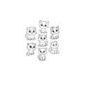 AGATERIA - Transparent Stempel Motivstempel Clear Stamp, Satz Katzen 