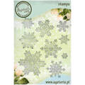 AGATERIA - Transparent Stempel Motivstempel Clear Stamp -  Schneeflocken