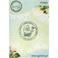 AGATERIA - Transparent Stempel Motivstempel Clear Stamp Słodkie maleństwo - Untertitel PL Kinderwagen, Baby